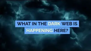 WHAT IN THE DARK WEB IS HAPPENING HERE?