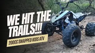 200cc Kids Quad Takes On The Trails - Part 2