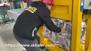 45kg clothing baler for sale, industrial second-hand clothes press machine, hydraulic clothes baler