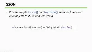 8. GSON for converting JSON to POJOs