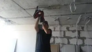 Крепление подвесов для ГКЛ на гвозди HILTI
