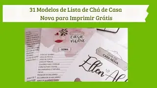 Lista de Chá de Casa Nova para Imprimir Grátis