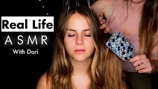 ASMR - Gentle hair brushing with Dori ASMR | Head and neck massage | Soph Stardust