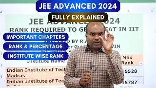 JEE ADVANCED 2024 | FULL Details | Mark vs Rank | How to Crack? | Who will get a Seat?