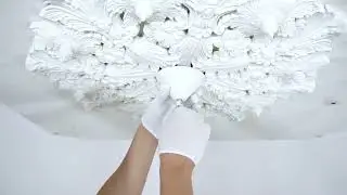 French White Plaster Chandelier Installation Guide