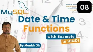 22 Date & Time Functions with Example Single Row Function curdate dayofmonth month now weekday year