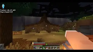 Building a barn | Minecraft Realms Gameplay