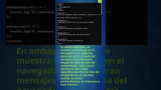 Metodos del Ciclo de Vida de un Componente en 