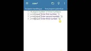 Python Program to find the largest number of three numbers