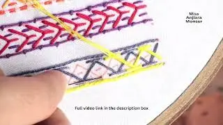 Basic Hand Embroidery Borderline Design part 9 || নতুনদের জন্য