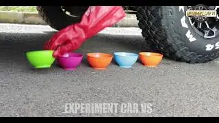 Experiment car vs baby cat, balloon,water balloon, watermelon