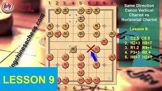Chinese Chess Strategy LESSON 9: Same Direction Canon Vertical Chariot vs Horizontal Chariot