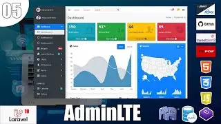 05 Como INSTALAR ADMINLTE dashboard en el curso de LARAVEL 10 Sistema de control de asistencia
