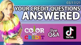 THE 15/3 METHOD, CHARGE OFFS, AND MORE! Your Credit Questions Answered | TikTok Live 03/17/21