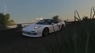 Assetto Corsa CSP Rain FX Honda NSX Union island free drive in the rain 1440p MAX SETTINGS