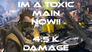 TOXIC CAUSTIC GAMEPLAY! GETTING MY 4K DAMAGE BADGE APEX LEGNEDS!