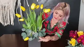 PARA ESTE 14 DE FEBRERO HERMOSO ARREGLO DE TULIPANES FÁCIL Y BARATO #14defebrero