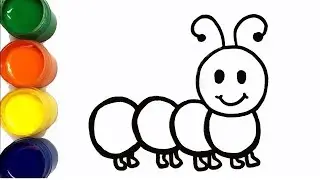 How to draw a Caterpillar | Сурет салу Жұлдыз құрт | Как нарисовать Гусеницу