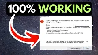 System Restore Not Working in Windows 11 RESOLVED