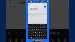 strcmp in C |compare two strings |C programming full course 