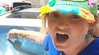 LADY RAGES AND FREAKS OUT ON TOP OF CAR | CAR CRASHES & KARMA