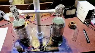 Kelvin dropper.  Electrostatic generator, silicon-based inductor.  Part 14