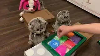 Котята играют на уроке Лепки