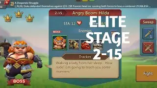 Lords mobile Elite stage 2-15 f2p|Angry Boom-Hilda Elite stage 2-15