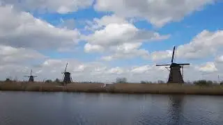 [4K] Windmills at Kinderdijk, The Netherlands