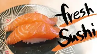 Conveyor belt sushi in Fukuoka Japan- uotatsu- Japanese food