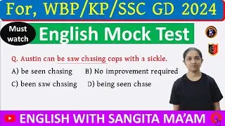 MOCK Test Based on PYQs || English With Sangita Ma'am || #WBP #KP #SSCGD #CHSL #MTS