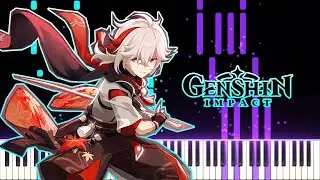 Genshin Impact OST Teaser - Kaedehara Kazuha: Moonlit Breeze | [Piano Cover] (Synthesia)「ピアノ」