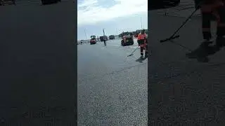 укладка 3 слоя асфальта