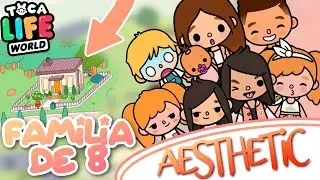 ¡Los 8 en la CASA MÁS PEQUEÑA! de Toca Life World+Decoración Aesthetic Makeover