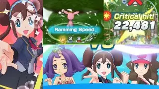 6* EX Academy Rosa ft. Variety Hilda vs 3000pts Bertha Off-Type | Pokèmon Masters EX