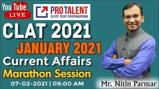 Current Affairs Marathon Session - CLAT 2021 January 2021