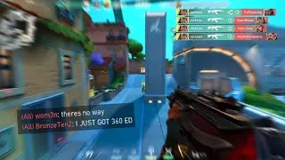 trickshotting people in valorant
