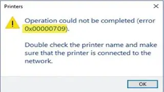 how to [Solve] Operation could not be completed (error 0x00000709) set default printer