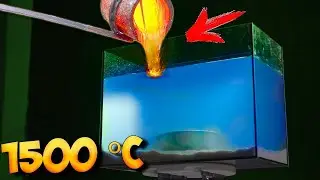 OBSIDIANA en un ACUARIO...¿Que pasaria al derramar LAVA sobre el AGUA?