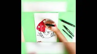 Рисуем ГРИБ МУХОМОР | Drawing a MUSHROOM | #Shorts