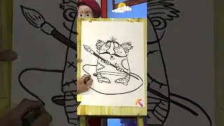 We create a Cartoon character❤️ #coloring #drawing #toddlers #cartoon