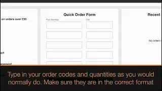 Quick Order Form on the Rapid website