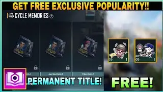 Get Free Exclusive Popularity Points || Get Permanent Title In BGMI & PUBGM | How To Get Theme Lobby
