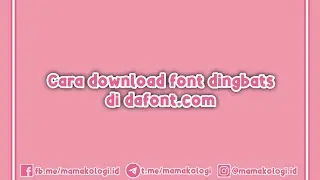 Cara download font dingbats di dafont