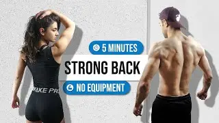 6 Min No Equipment Back Workout At Home | Upper And Lower Back