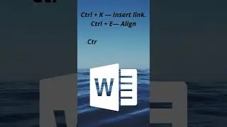 Keyboard shortcuts in Word