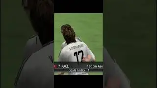 Raul's goal vs Barcelona PES 2009 PS2 #shorts