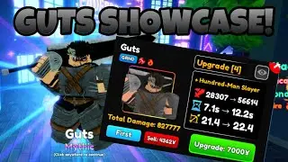 MAX LEVEL GUTS SHOWCASE ON ANIME ADVENTURES!