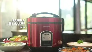 Panela de Arroz Visor Glass Inox Red PH10
