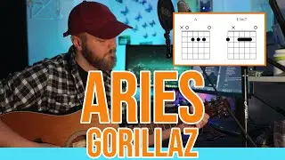 Aries - Gorillaz (Acoustic guitar lesson)